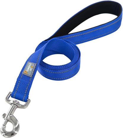 Dog Leash 6 FT Padded Handle Nylon Reflective Dogs Leashes for Medium Dogs Blue