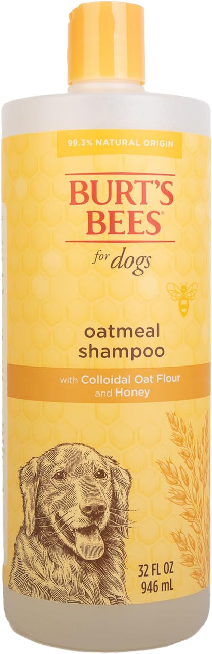 Burt's Bees for Pets Oatmeal Dog Shampoo with Colloidal Oat Flour and Honey, 2pk, 95% Natural Origin Formulas, Shampoo for Dogs - 2pk, 32 oz