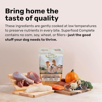 BADLANDS RANCH by Katherine Heigl – Superfood Complete Air-Dried Fish & Turkey Dog Food – High Protein with Superfoods for Daily Wellness & Consistent Nutrition – 24 oz (Pack of 4)