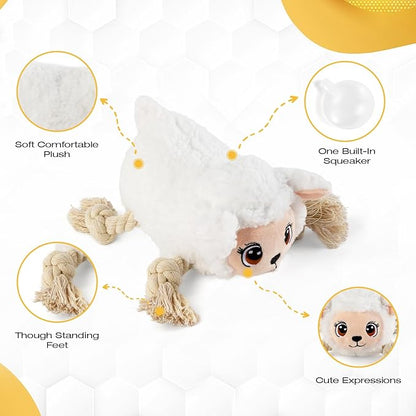 Sedioso Large Dog Squeaky Toys, Stuffed Animal Dog Chew Toy, Durable Plush Toy for Puppy, Small, Middle, Large Dogs