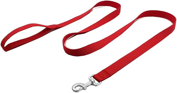 Strong Nylon Dog Leash, 4FT/ 5 FT/ 6FT Dog Leashes for Medium Large Dogs(4FT, Red)