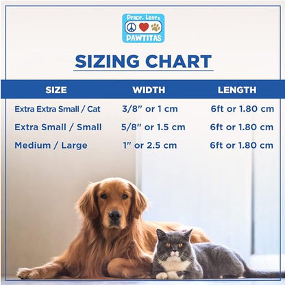 Pawtitas Personalized 6 ft Red Dog Leash XXS/Cat Custom Name and Phone Embroidery Strong Nylon Leash for Small Breeds