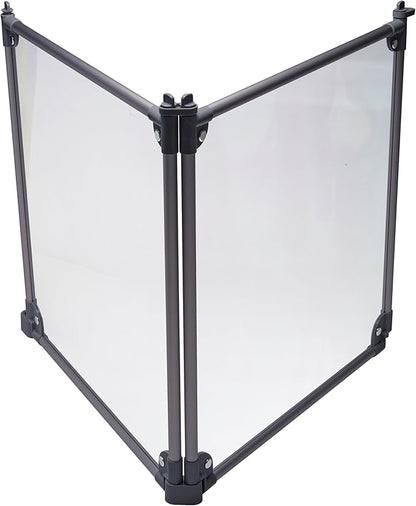 Front Row Foldable Dog Playpen – Durable and Portable Puppy Playpen for Exercise, Rest & Play – Clear Fence Panels with Aluminum Rods and Crate for Dogs and Other Small Pets (Charcoal, 2-Panel)