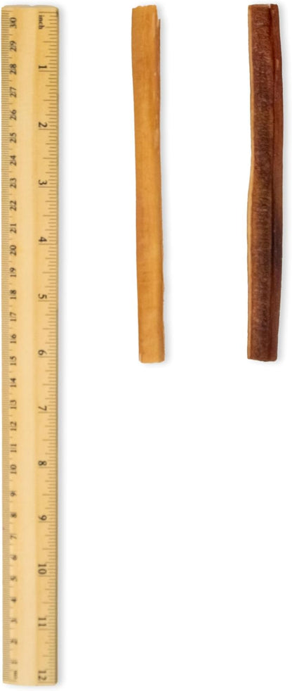 GigaBite Single Ingredient All Natural Free Range Bully Treats and Chews - Bully Sticks/Bladder Sticks/Beef Esophagus by Best Pet Supplies - Bully Sticks (Medium Half-Cut 6"), Pack of 20