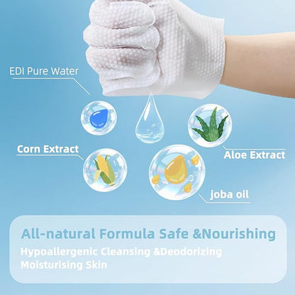 6PCS Dog Glove Wipes, Pet Wipes for Dogs, Dog Cleaning Wipes, Dog Paw Wipes, Dog Face Wipes, Paw Wipes for Dogs, Dog Stuff, Dog Accessories – Dog Glove Wipes for Dogs: Gentle Grooming Wipes