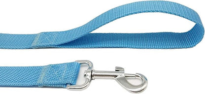 TAIAN 4FT/5FT/6FT Strong Dog Leash, Nylon Dog Leashes for Small Medium Large Dogs (Blue, 1 in x 15 ft)