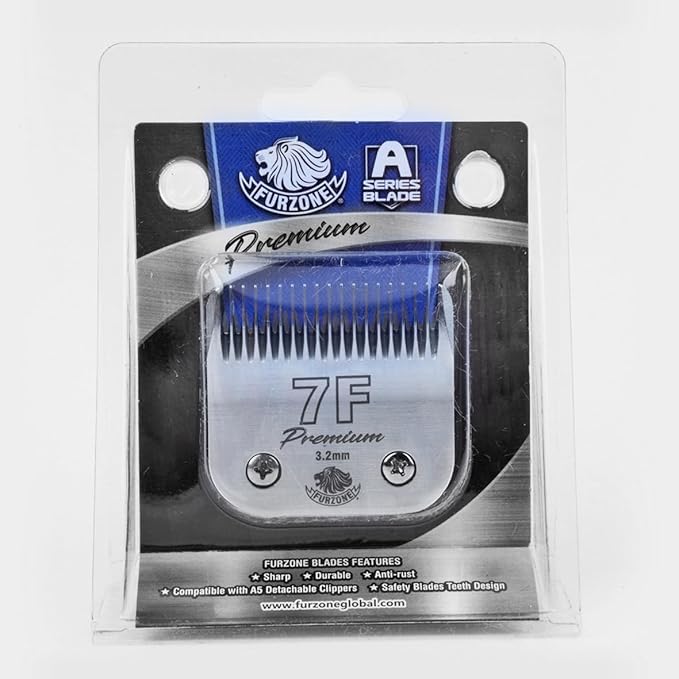 FURZONE Detachable Blade - Size 7F Blade 1/8", Made of Durable Japanese Steel, Compatible with Most Andis, Oster, Wahl A5 Clippers