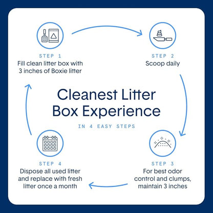 Boxie® Unscented 30 Day Natural Odor Control Cat Litter, 16lb Clumping Clay Kitty Litter (Pack of 2)