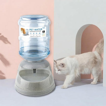 PupGleam Water Dispenser Station for Large Dogs and Cats, 3 Gallon Large Capacity Gravity Automatic Water Feeder, Indoor Outdoor Dog Drinking Fountain, Dog Water Bowl for Multiple Pets, BPA Free