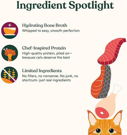Made by Nacho Lickable Cat Treats Mousse Tubes 12 Count with Bone Broth Variety Pack (.5 oz) No Grains, Corn, Wheat or Soy