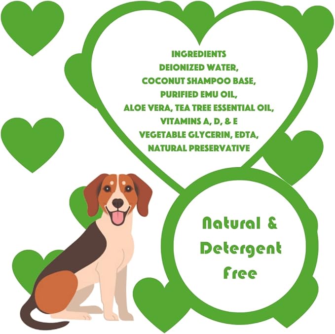 Speak Pet Products Natural Dog Shampoo with Pump, Tea Tree Relief, 1 Gallon
