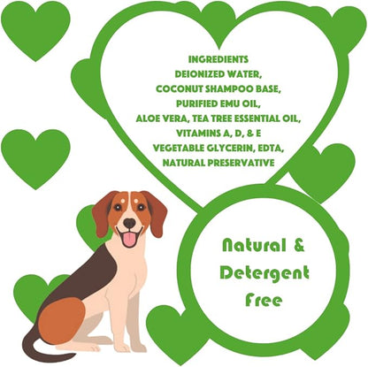 Speak Pet Products Natural Dog Shampoo with Pump, Tea Tree Relief, 1 Gallon