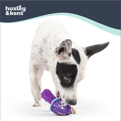 Huxley & Kent Funny Dog Toy w/Squeaker – Power Plush Squeaky Dog Toys for Small Dogs – Durable Small Stuffed Animal for Indoor Play & Fetch - Tiny Tuff Mellow Mushroom