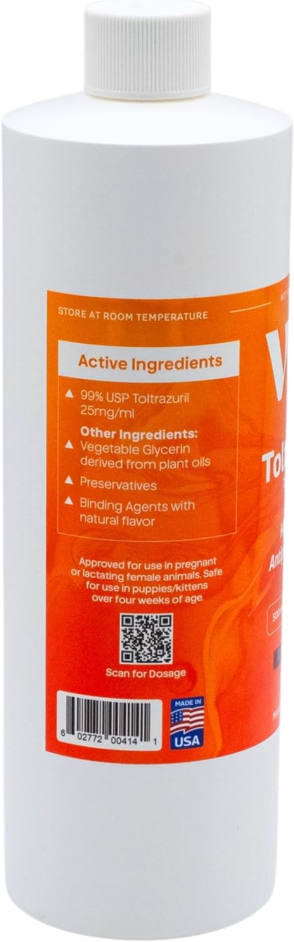 ToltraMax Toltrazuril 2.5% for Horses, Dogs, Cats, 500mL/16.9 Ounce, for Non-Food Chain Animals, Peanut Butter
