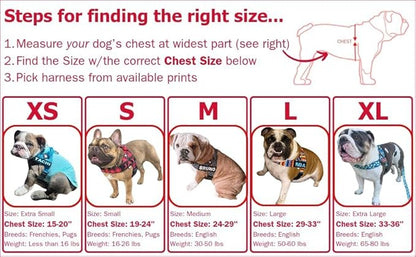 BULLHUG Adjustable Dog Harness– No Pull, No Choke – for English Bulldogs, French Bulldogs, Pugs & Broad-Chested Breeds – Easy, Safe Walks (Purple Camouflage, XS)