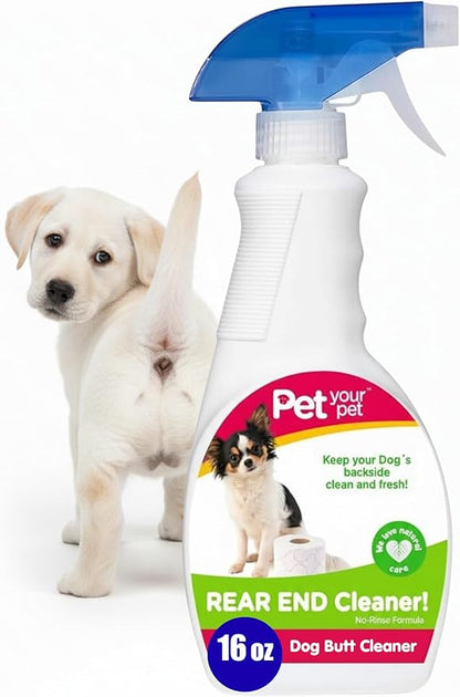 Dog Rear End Cleaner - Safe Dog Butt Spray to Keep Your Dog’s Backside Clean & Fresh - No Rinse Dog Spray Made with Natural Ingredients - Anal Cleaner Pet Supplies