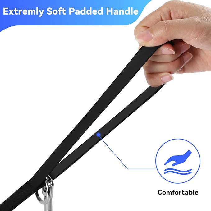 Waterproof Long Leash for Dogs Training 16FT/30FT/50FT, Long Dog Leash Heavy Duty Lead for Large Medium Small Dogs Outside Walking, Playing, Camping, or Yard(Black 30FT)