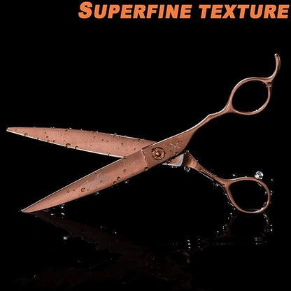 High-end Professional Dog Grooming Scissors Pet Grooming Shears 7 Inches Extremely Very Sharp Made Of Stainless Steel Alloy By Hand For Dog Cat Groomer