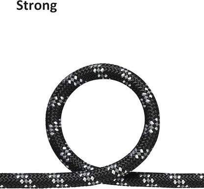 Reflective Rope Check Cord Dog Leash - 16FT/50FT, Heavy Duty for Large, Medium, Small Dogs - Walking, Camping, Yard