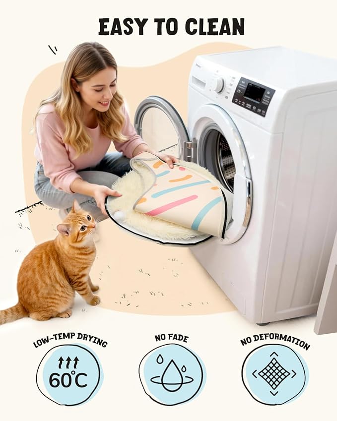 BurgeonNest 20-Inch Round Cat Bed Cave, Enclosed Hooded Pet Bed for Indoor Cats, Cozy Anti-Collapse Cave with Soft Plush, Waterproof EVA Shell, Fully Washable, Shape Retention, Beige