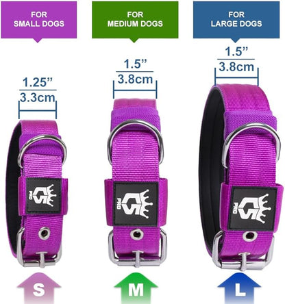 TSPRO Tactical Dog Collar 1.25 Inch Wide Thick Dog Collars with Heavy Duty Metal Buckle, Durable, Strong, Adjustable for Small Dogs (Black S)