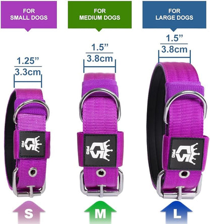 TSPRO Tactical Dog Collar 1.5 Inch Wide Thick Dog Collars with Heavy Duty Metal Buckle, Durable, Strong, Adjustable for Medium to Large Dogs (Camo Cyan L)