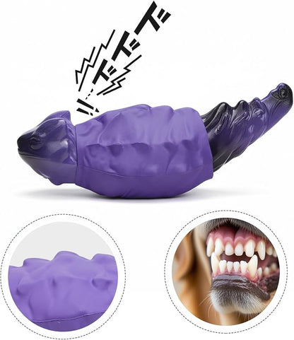 ZeLing HTL Dog Chew Toys for Aggressive Chewers, Indestructible Lizard Shape Tough Dog Toy with Natural Scents, Durable Chew Bones to Keep Large Dogs Busy, for Super Chewers 20-80Lbs - Peanuts