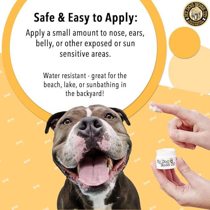 Moisturizing Sun Protection Balm for Dogs Noses - Protect Your Dog from Harmful UVA/UVB Rays (2.75oz)
