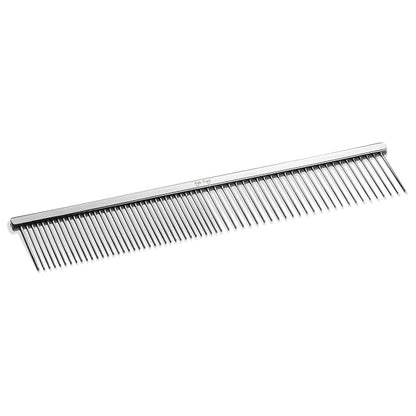 Eye Envy ProGlide Detangling Comb for Dogs and Cats. Dual-sided 7.5” Greyhound-style comb with 30mm rounded teeth. Gentle on your pet, it glides through dense coats without damaging hair or skin.