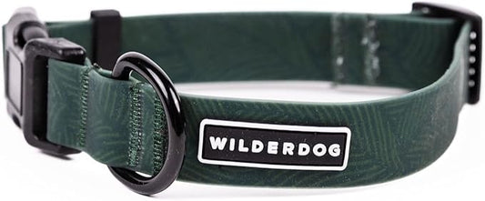 Wilderdog Waterproof Dog Collar - Repels Water & Dirt - Medium 13"-18" - Cedar