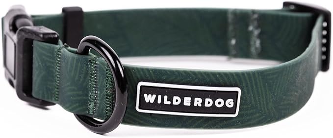Wilderdog Waterproof Dog Collar - Repels Water & Dirt - Large 17"-24" - Cedar
