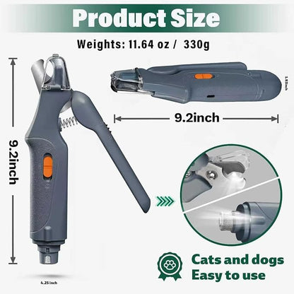 CATPICK 2-in-1 Cat Nail Clippers & Dog Nail Clippers Trimmers for Large Medium Small Dogs Cats Claw Trimmer Quick Sensor and Safety Guard USB Rechargeable with 2 LED Lights Dogs Nail Trimmer