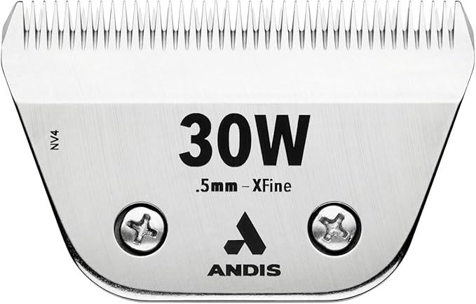 Andis 561462 ceramicEDGE #30W XFine Wide Blade, Small Animal and Pet Grooming, Detachable Replacement Blade, Long Lasting, Stainless Steel