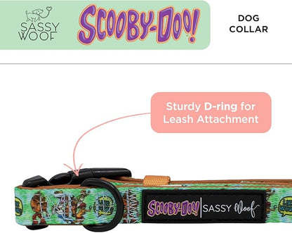 Sassy Woof Dog Collar Scooby-Doo™ - S, Adjustable, Durable, Comfortable and Stylish Pet Accessories for Small Dogs - Officially Licensed