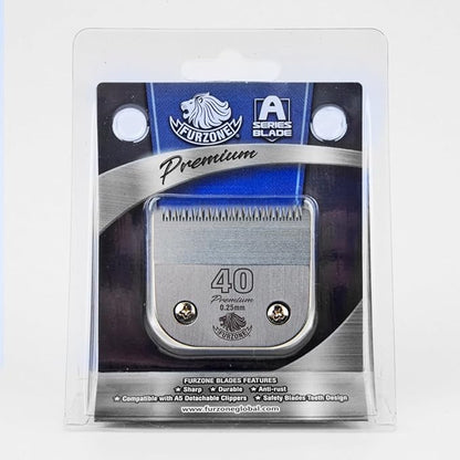 FURZONE Detachable Blade - Size 40 Blade 1/100", Made of Extra Durable Japanese Steel, Compatible with Most Andis, Oster, Wahl A5 Clippers
