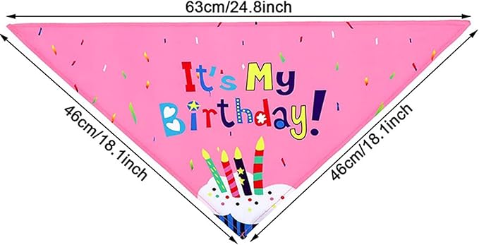 Pet Birthday Party Set,Dogs Bandana and Dog Birthday Hat with Star Pattern Design, Adjustable Sequin Bow tie Accessories, Blue Birthday Boy Scarf (Dark Blue)