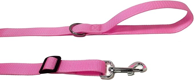 6FT/ 10FT Adjustable Dog Leash, Nylon Dog Leashes for Medium Large Dogs (6FT, Pink)