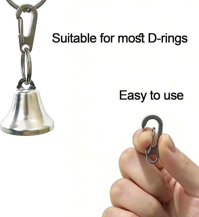 Dog Tag Clips / 2 Pack/Multiple Size 304 Stainless Steel Quick Clip with Rings/Easy Change Dog Cat ID Tag Holder for Small pet Collars and Harnesses.(2 Medium Grey)