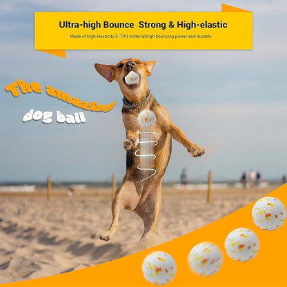 LIEVUIKEN Dog Balls Toys for Aggressive Chewers, Indestructible Durable Bouncy Floating Balls for Dogs to Fetch, Durable Solid Rubber Ball for Training Dog(2 Pack)
