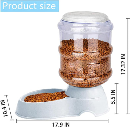cucurbita Automatic Dog Feeders, Dog Feeder Dispenser for Large Dogs, 3 Gallon Gravity Automatic Dog Cat Feeder Station, Dry Food Storage Container Bowl for Adult Dogs