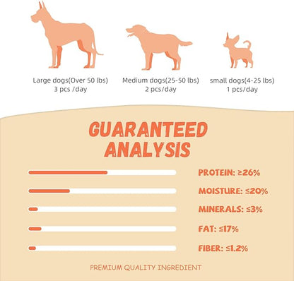 Pawmate Dog Treats Chicken Wrapped Banana Slices with 1% Taurine, Healthy Training Snacks Rich in Natural Fiber, Rawhide-Free Grain-Free Soft Chews for Small Medium Dogs, 10.6 oz