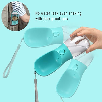 Cibaabo Dog Water Bottle with Food Container, Travel Puppy Water Bowl, Portable Pet Dispenser, Dog Stuff Accessories Items, Puppy Essentials Necessities for Yorkie Chihuahua Cat Walking and Hiking