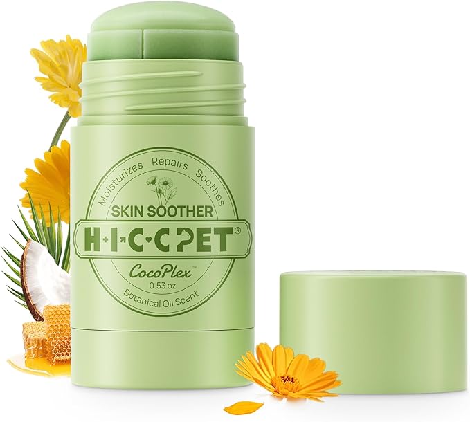 HICC PET Skin Balm for Dogs & Cats, Soothes Itching and Irritation Skin & Prevents Infection, Hypoallergenic Dog Moisturizer for Dry Itchy Skin, Lickable Hot Spot Treatment - 0.53oz