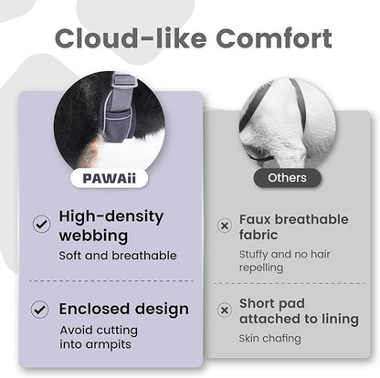 Pawaii No Pull Dog Harness with Pet ID Tag,Reflective Strips No Choke Front O Ring Breathable Mesh Adjustable Soft Padded Pet Vest with Easy Control Handle for Medium Dogs