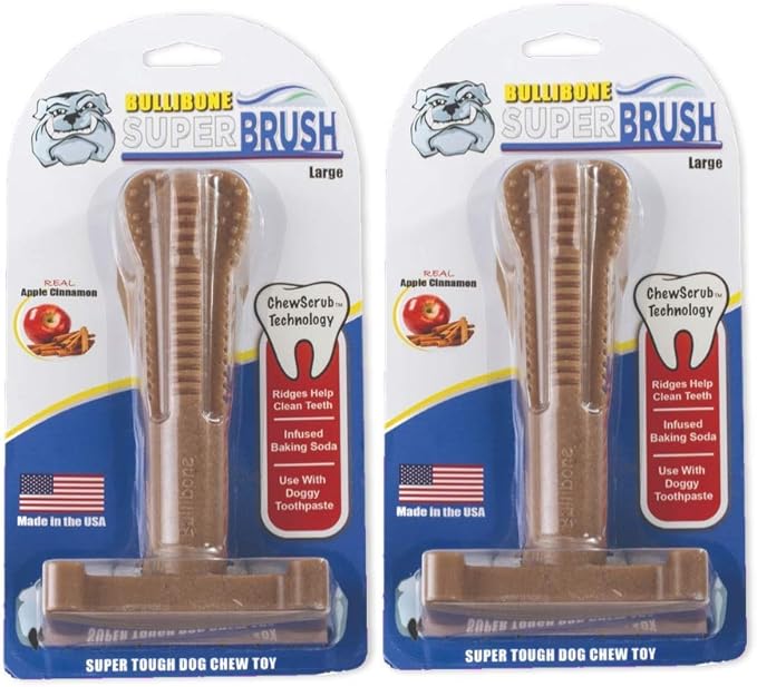 Bullibone Nylon Dog Chew Toy Spin-a-Bone - Interactive Dog Toy, Triggers Natural Instincts, and Improves Oral Health