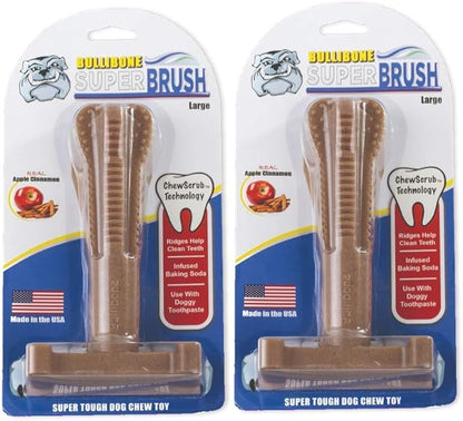 Bullibone Nylon Dog Chew Toy Spin-a-Bone - Interactive Dog Toy, Triggers Natural Instincts, and Improves Oral Health