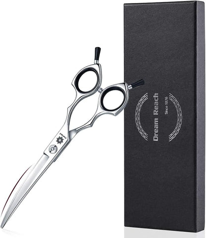 Dream Reach Dog Grooming Scissors - 6.5" Professional Downword Curved Shears for Cats Dogs