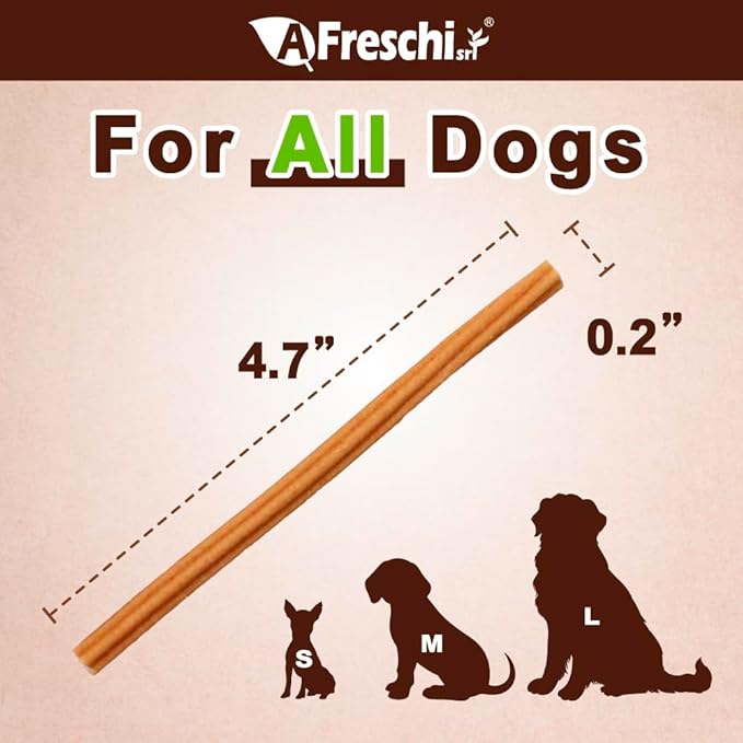 A Freschi srl Turkey Dog Treats, USA-Sourced Trukey, All-Natural, Hypoallergenic, Low-Fat, Healthy & Easily Digestible, Puppy & Training Snack, β-Carotene Stick 16 oz