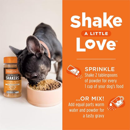 Instinct Raw Boost Shakers, Freeze-Dried Powder, Dog Food Topper, Chicken - Gut Health, 5.5 oz. Bottle