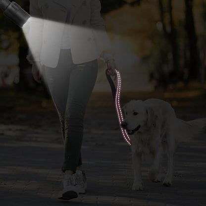 Dog Leash, Short Dog Leash, Leashes for Large Breed Dogs,Traffic Padded Handle- Reflective Training Lead, Perfect for Medium to Large Dogs(24 Inch, Pink)
